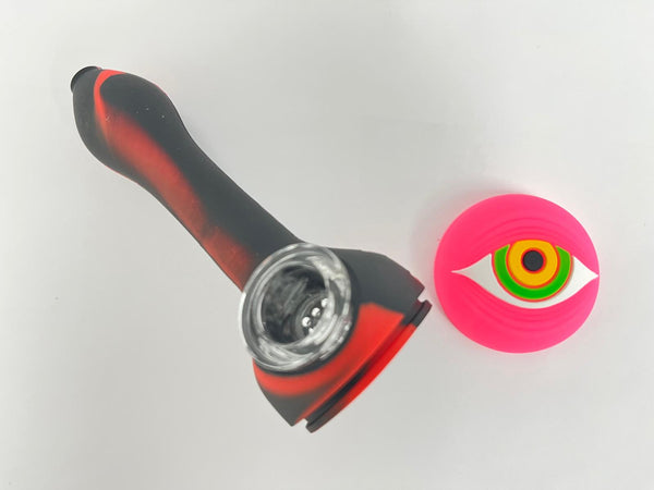 5" SILICONE EYEBALL HAND PIPE (1CT)
