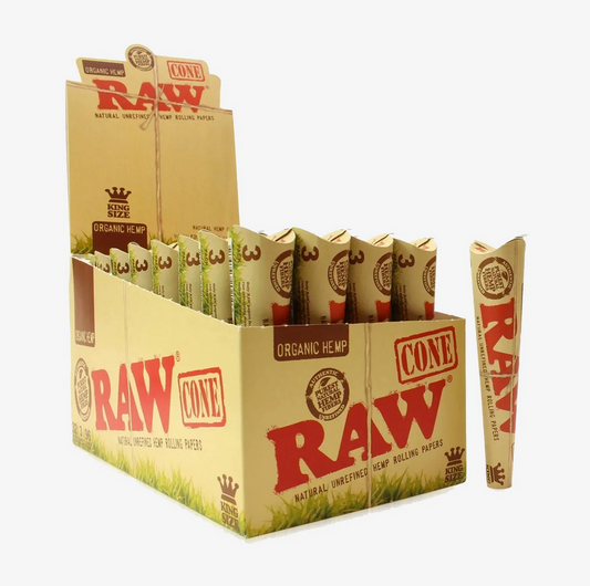 RAW UNREFINED ORGANIC HEMP PRE-ROLL CONE K/S 3PK (32CT)