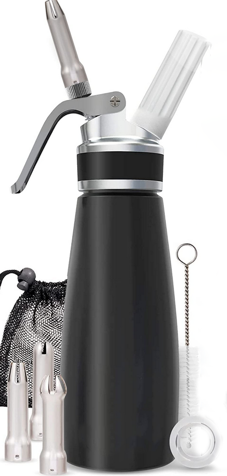 250ML CREAM FOAM DISPENSER BLACK ASSORTED (1CT)