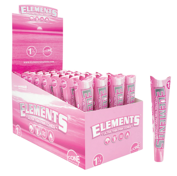 ELEMENTS PRE-ROLL CONE PINK 1-1/4 6PK (32CT)