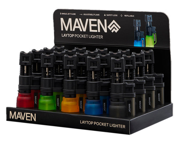 MAVEN LAYTOP TORCH LIGHTER (20CT)