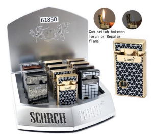 SCORCH SINGLE METAL PREMIUM TORCH DISPLAY (12CT)