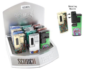 SCORCH ROTATING SINGLE PREMIUM TORCH DISPLAY (12CT)