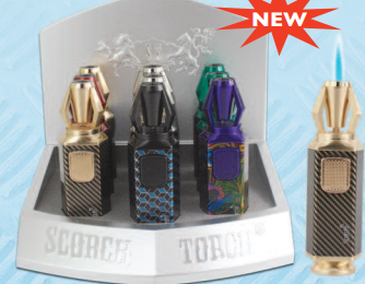 SCORCH SINGLE FLAME MISSILE HEXAGON TORCH DISPLAY (9CT)