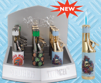 SCORCH SINGLE FLAME CYLYNDRICAL TORCH DISPLAY (9CT)