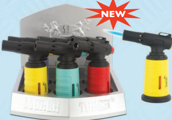 SCORCH SINGLE FLAME PUSH IGNITION TORCH DISPLAY (6CT)