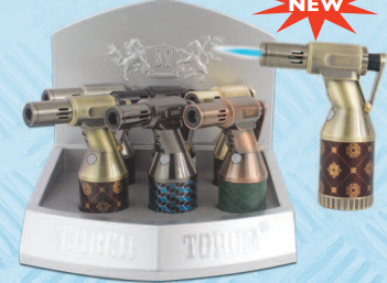 SCORCH SINGLE FLAME HEAVY METAL TORCH DISPLAY (6CT)