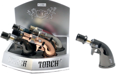SCORCH SINGLE FLAME METAL PREMIUM TORCH DISPLAY (6CT)