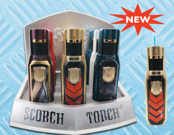 SCORCH SINGLE FLAME 3 SETTING TORCH DISPLAY (9CT)