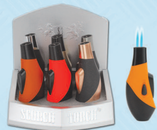 SCORCH DOUBLE FLAME EASY GRIP TORCH DISPLAY (6CT)