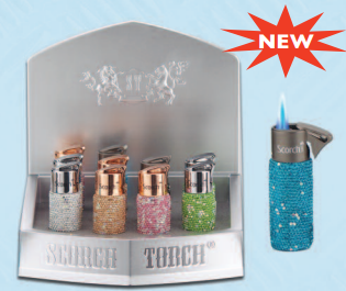 SCORCH SINGLE FLAME BLING BLING TORCH DISPLAY (12CT)