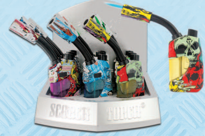 SCORCH BENDABLE TORCH W/ ASSORTED LEAF DESIGNS AND COLORS (9 CT)