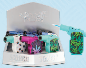 SCORCH GUN STYLE TORCH ASSORTED LEAF DESIGNS (9 CT)