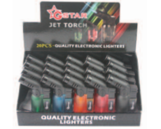 GSTAR POCKET TORCH MATTE AUTO OPEN 45 DEGREE ASSORTED COLORS (20 CT)