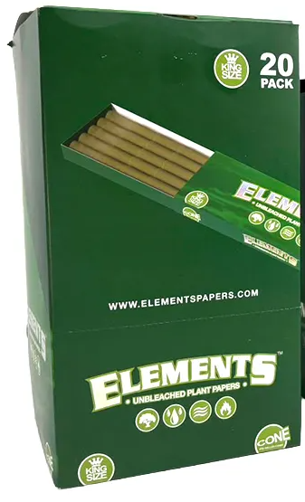 ELEMENTS GREEN KING SIZE CONE 20PK (1 CT)