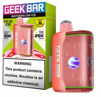 GEEK BAR PULSE X2 DISPOSABLE VAPE 50K PUFFS 5PK WATERMELON ICE
