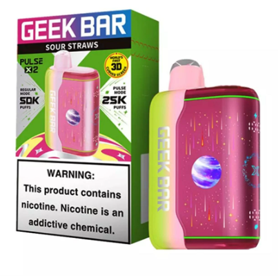 GEEK BAR PULSE X2 DISPOSABLE VAPE 50K PUFFS 5PK SOUR STRAWZ