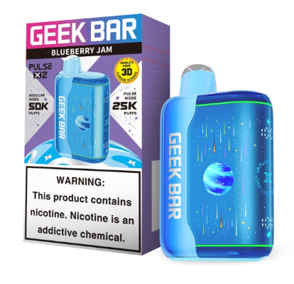 GEEK BAR PULSE X2 DISPOSABLE VAPE 50K PUFFS 5PK  BLUEBERRY JAM