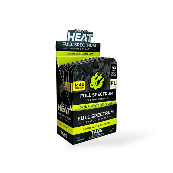 FULL SPECTRUM HEAT TABLETS (1200MG) 300MG/ 4PK-SOUR WATERMELON (10CT)