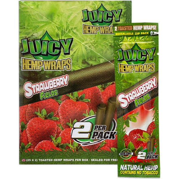 JUICY HEMP WRAPS STRSWBERRY FIELDS 25PK (1CT)
