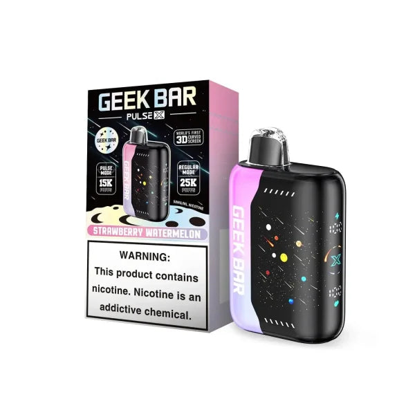 GEEK BAR PULSE X DISPOSABLE VAPE 25K PUFFS- 5PK STRAWBERRY WATERMELON