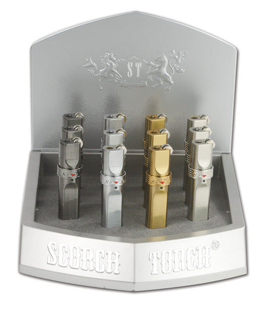 SCORCH PREMIUM SINGLE FLINT TORCH DISPLAY (12CT)