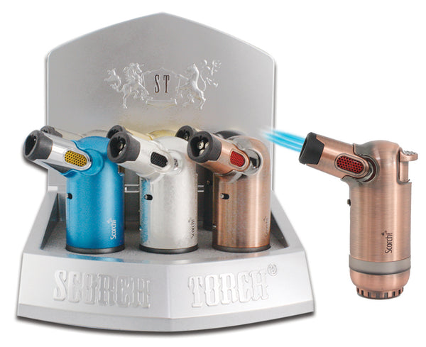 SCORCH PREMIUM ANTIQUE METAL TORCH DISPLAY (6CT)
