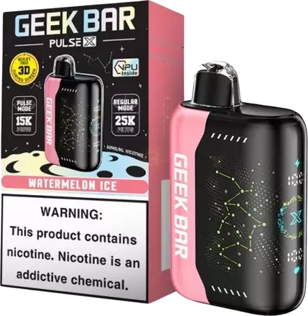 GEEK BAR PULSE X DISPOSABLE VAPE 25K PUFFS- 5PK WATERMELON ICE
