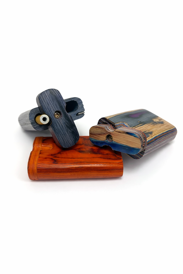 3" SMALL WOODEN DUGOUT WITH METAL ONE HITTER (1CT)