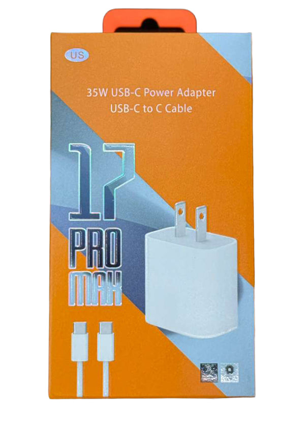 17Pro Max Power Adapter + cable usb-c to c cable (1CT)