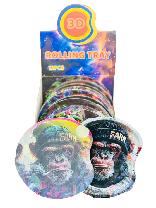 DISPLAY 3D METAL TRAY WITH MAGENT LID (C + HEART SHAPE ASSORTED DESIGN- 12CT)