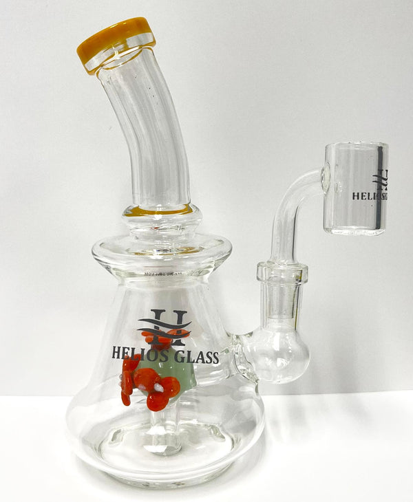 6" HELIOS WATERPIPE W/ 14MM BANGER ASSORTED (1CT)