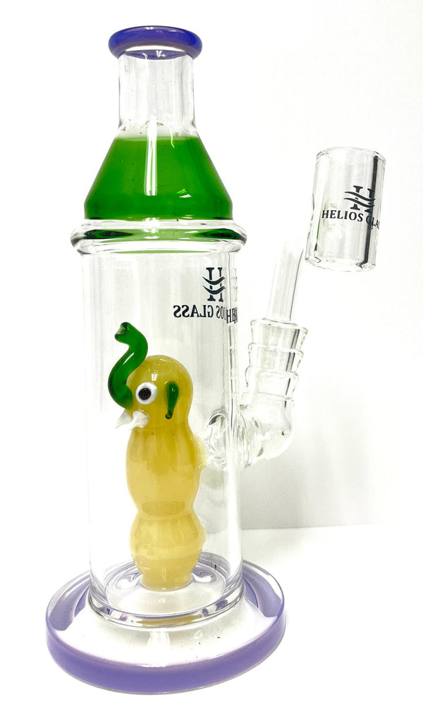 8" HELIOS WATERPIPE W/ 14MM BANGER ASSORTED (1CT)