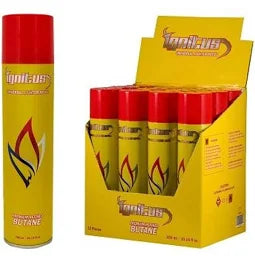 IGNITUS REGULAR BUTANE 300ML (YELLOW) (12CT)