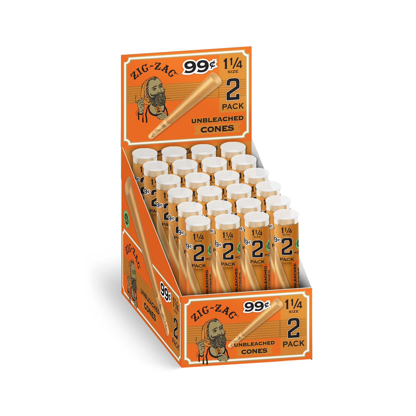 ZIGZAG PAPER CONES 1-1/4 2PK (24 CT)