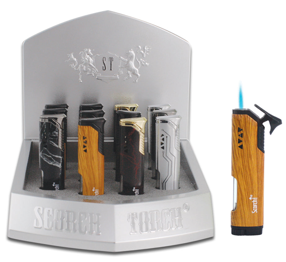 Torch Display Rack SCORCH PREMIUM SLIM PULL DOWN TORCH DISPLAY (12CT) – Warehouse Fever