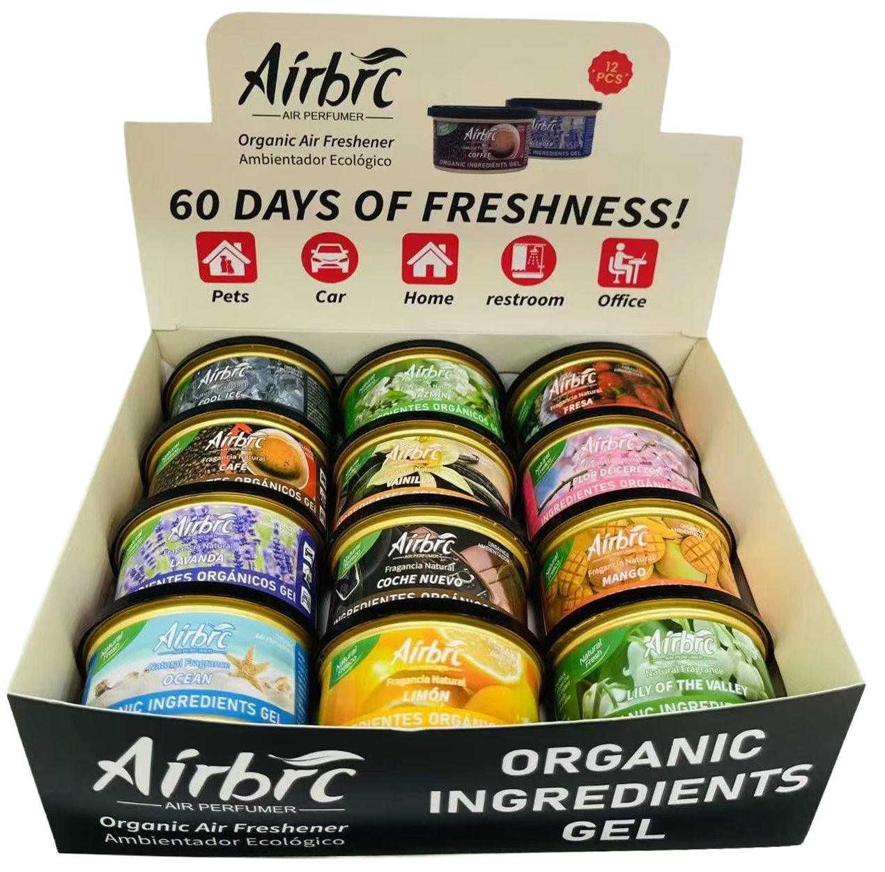 AIRBRC ORGANIC AIR FRESHENER 1.5oz (12CT)