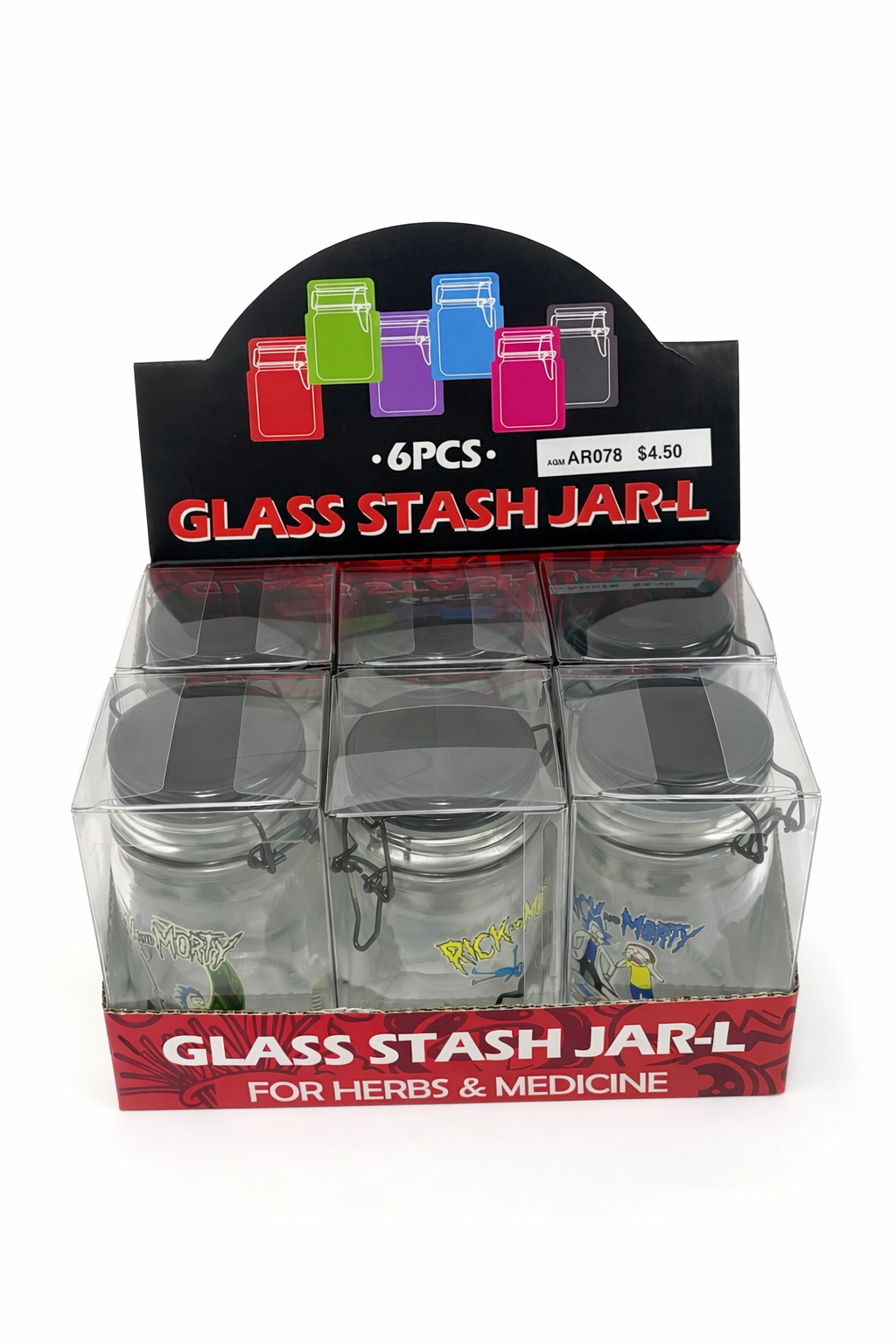 JAR GLASS STASH JAR-L (1CT)