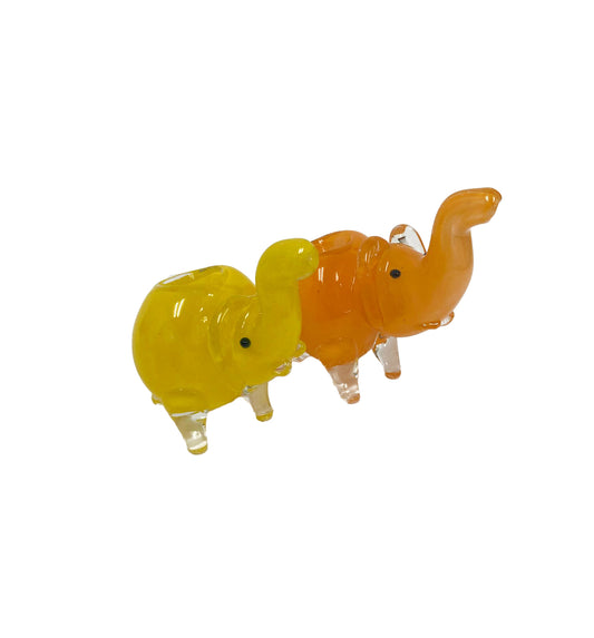 MINI ELEPHANT GLASS PIPE IN A BAG (6CT)