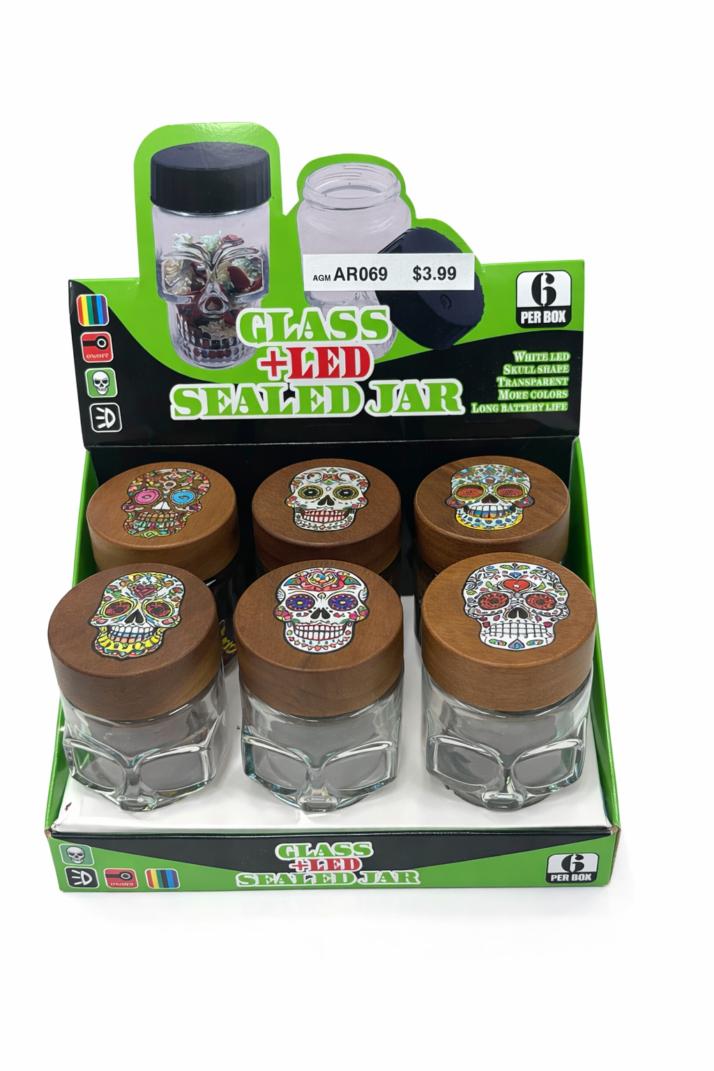 JAR GLASS + WOOD CAP PLAIN (1CT)