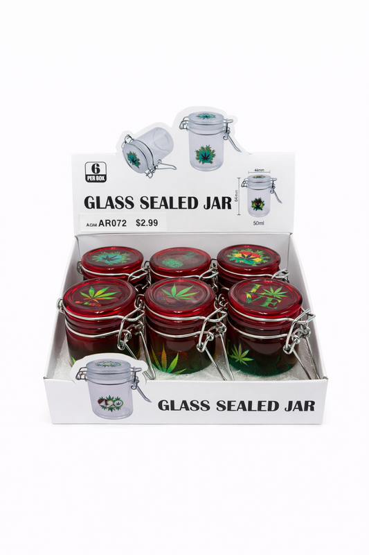 JAR GLASS SEALED 50ML RASTA (1CT)