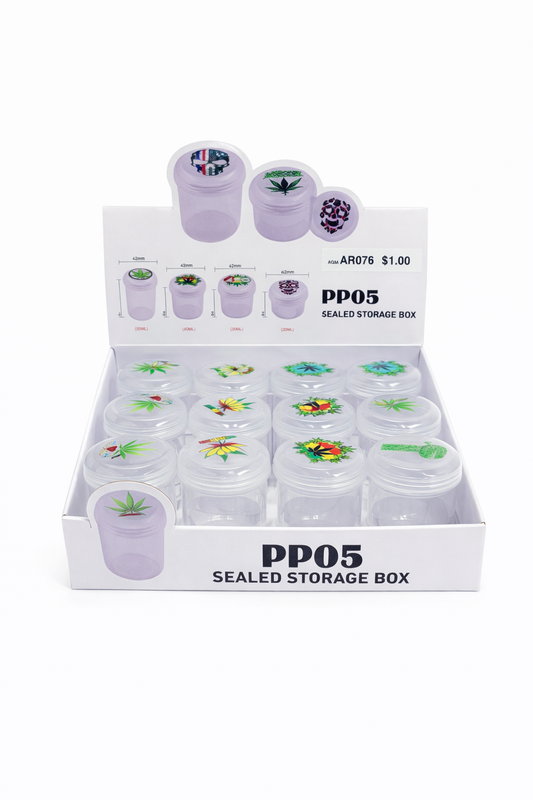 JAR PLASTIC PP05 SEALED PRINTED 58MMX42MM (1CT)
