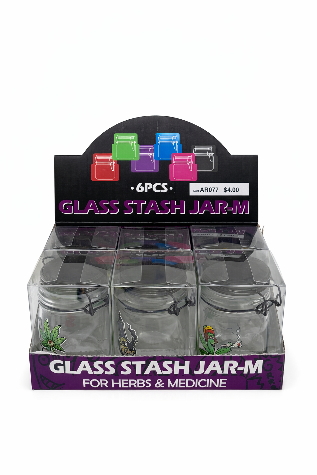 JAR GLASS STASH JAR-M (1CT)