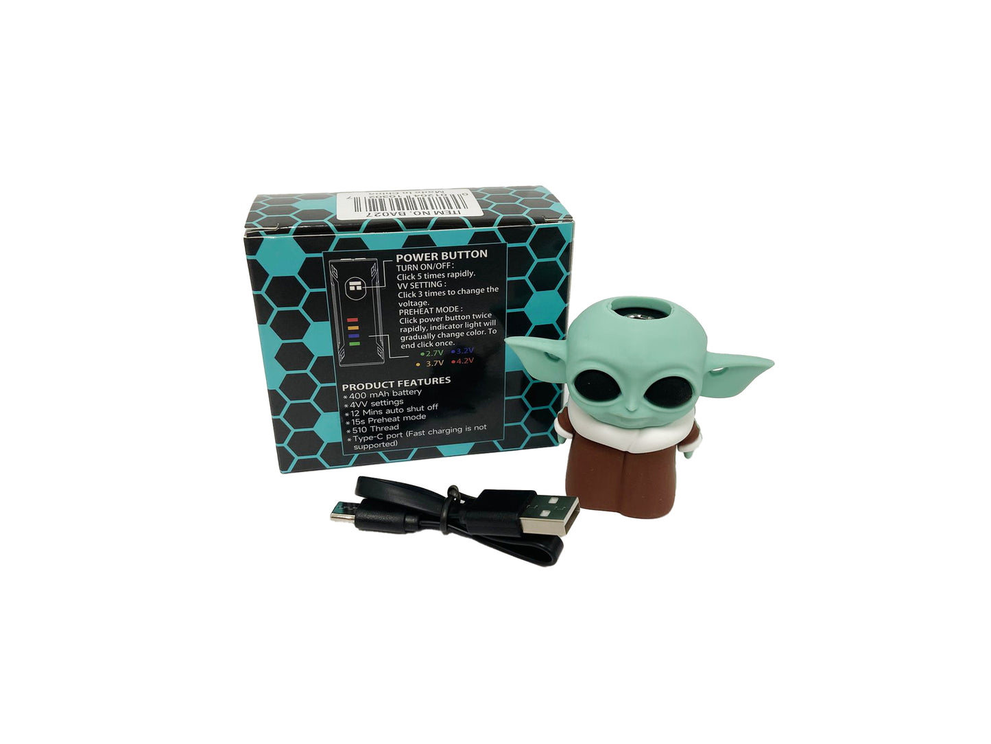 400MAH SILICONE BBY YODA BATTERY (1CT)