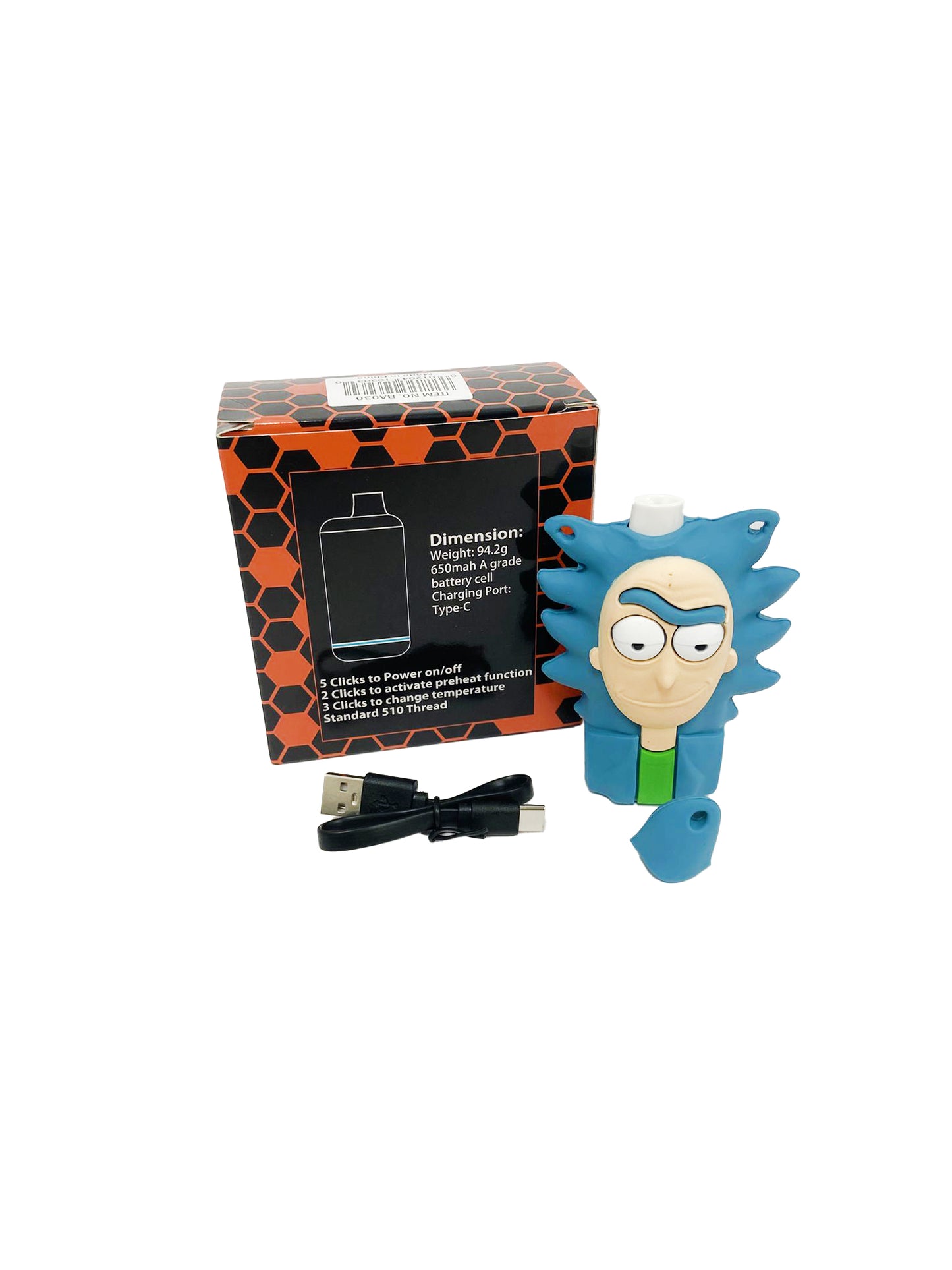 650MAH SILICONE RICK BATTERY (1CT)