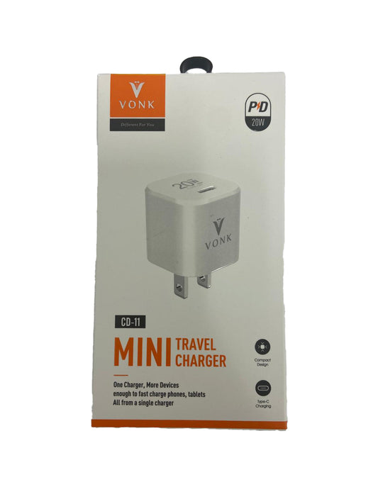 VONK TYPE C - MINI TRAVEL FAST CHARGER PD 20W (1CT)