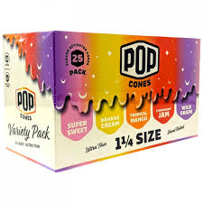 POP CONES 1-1/4 6PK WHITE VARIETY (25CT)