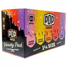 POP CONES 1-1/4 6PK BROWN VARIETY (25CT)