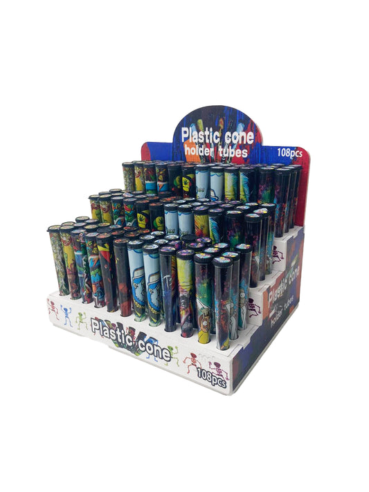 ACRYLIC CONES DISPLAY MIXED  DESIGNS (108CT)