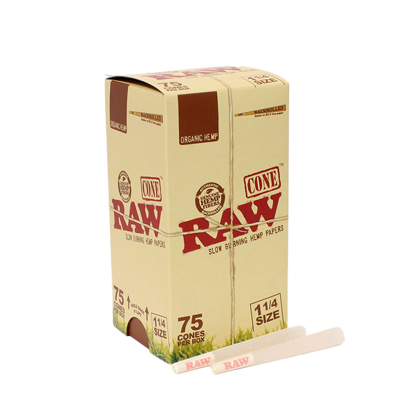 RAW CONE 1 1/4 ORGANIC 75PK (1CT)